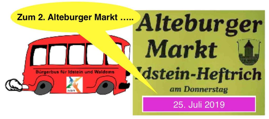 Mit dem Quartier 4-Bürgerbus zum Juli Alteburger Markt 2019